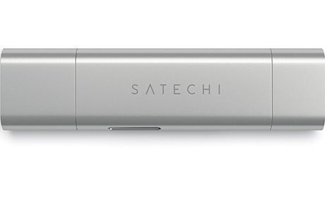 Кабели и переходники: Кабель синхронізації Satechi Aluminum Type-C USB 3.0 and Micro/SD (сріблястий)