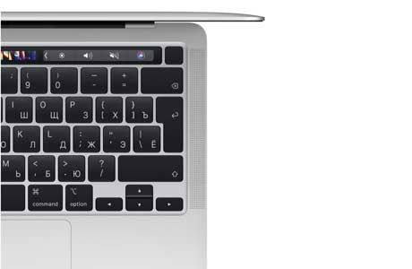 MacBook Pro: Apple MacBook Pro 13″ Touch Bar, M1, 256 ГБ SSD (сріблястий, 2020)