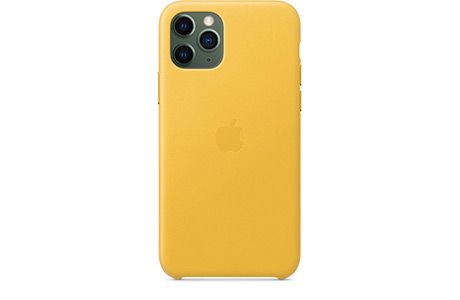 Чехлы для iPhone: Шкіряний чохол Apple Leather Case для iPhone 11 Pro Max (лимонний сироп)