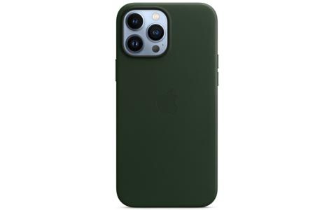 Чехлы для iPhone: Apple Leather Case with MagSafe Sequoia Green for iPhone 13 Pro Max
