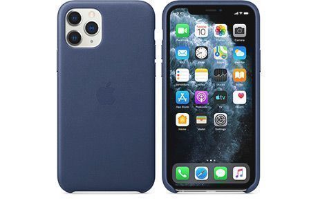 Чехлы для iPhone: Apple Leather Case для iPhone 11 Pro Max (темно-синий)