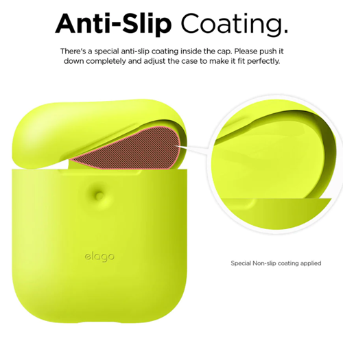 Чехол для AirPods 2: Elago A2 Silicone Case Peach for Airpods with Wireless Charging Case