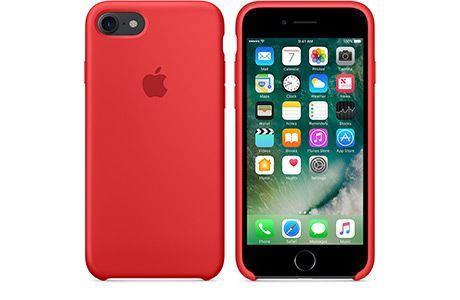 Чехлы для iPhone: Силіконовий чохол для iPhone 7 (червоний) 