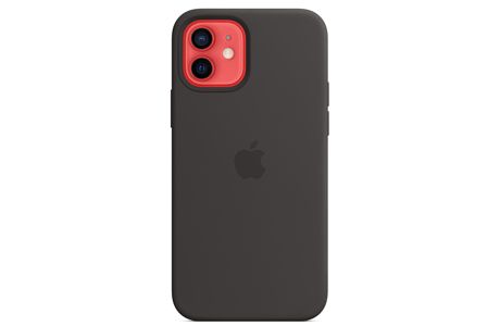 Чехлы для iPhone: Силиконовый чехол MagSafe для iPhone 12 mini, чёрный цвет
