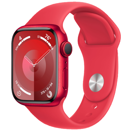 Apple Watch Series 9: Apple Watch Series 9 41mm (PRODUCT)RED Aluminum Case with (PRODUCT)RED Sport Band - S/M