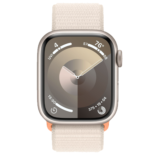 Apple Watch Series 9: Apple Watch Series 9 41mm Starlight Aluminum Case with Starlight Sport Loop