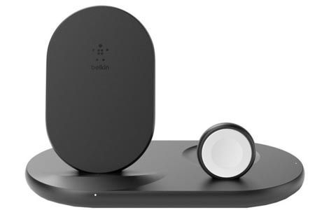 Беспроводные зарядные устройства: Belkin 3 in 1 Wireless Pad/Stand/Apple Watch Black