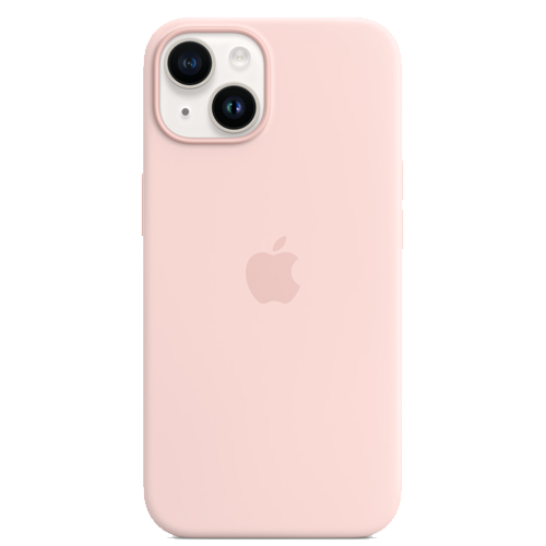 Чехол для iPhone 14: Silicone Case with MagSafe for iPhone 14 Chalk Pink