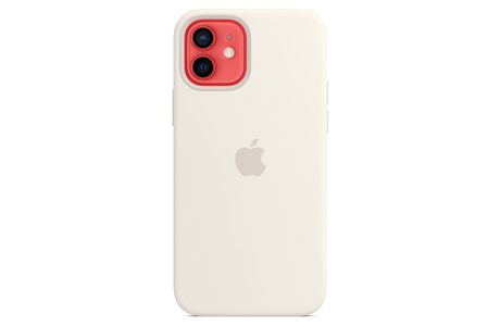 Чехлы для iPhone: Силиконовый чехол MagSafe для iPhone 12 и iPhone 12 Pro, белый цвет