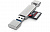 Кабели и переходники: Кабель синхронізації Satechi Aluminum Type-C USB 3.0 and Micro/SD (сріблястий) small