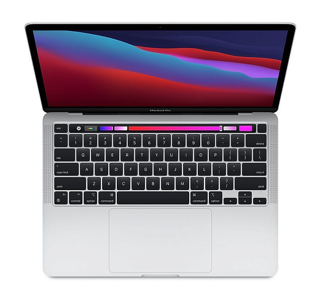 MacBook Pro 13 M1: Apple MacBook Pro 13″ Touch Bar, M1, 256 ГБ SSD (сріблястий, 2020)