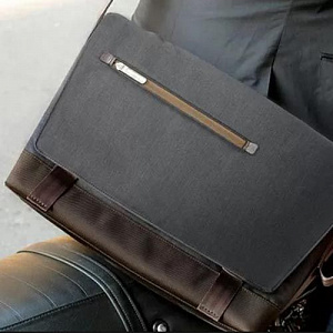 Сумки для ноутбуков Apple: Сумка для ноутбука Moshi Aerio Messenger Bag Herringbone Gray