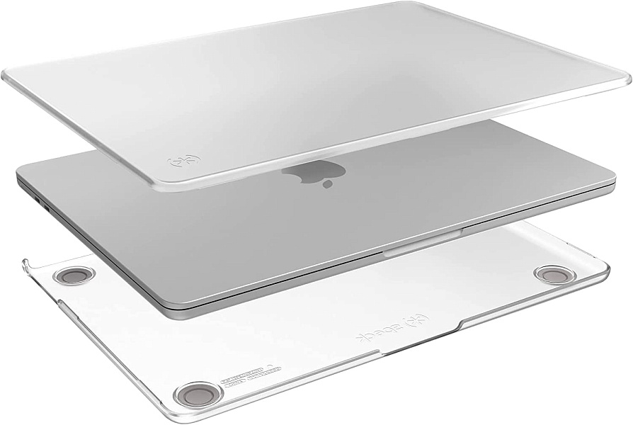 Чехлы для ноутбуков Apple: Speck Products MacBook Air M2 2022 Smartshell, Clear/Clear/SweaterGrey