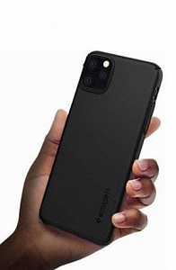 Чехлы для iPhone: Чохол Spigen для iPhone 11 Pro Max Thin Fit Air, Black (чорний)