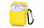 Чехлы для AirPods: Чехол для наушников Blueo Liquid Silicon+Metal Hook Case for AirPods желтый small