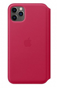 Чехлы для iPhone: Apple Leather Folio для iPhone 11 Pro Max (малина)
