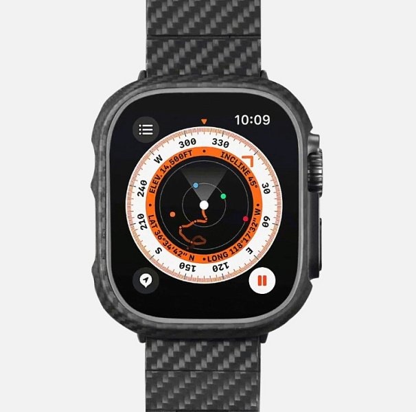 Защитные стекла для Apple Watch: Чехол-накладка Pitaka Air Case Black/Grey for Apple Watch Ultra 49mm