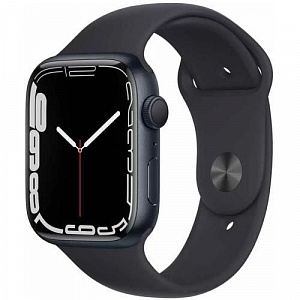 Apple Watch Series 7:  Apple Watch Series 7 45mm Midnight Aluminum Case with Midnight Sport Band 