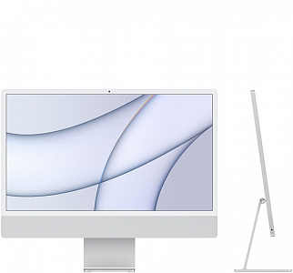 iMac: Apple iMac 24 2021 г., Retina 4,5K, M1 8CPU/8GPU, 8 ГБ, 256 ГБ SSD (серебристый)
