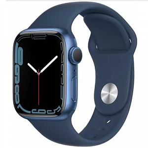 Apple Watch Series 7: Apple Watch Series 7 41mm Blue Aluminum Case with Abyss Blue Sport Band