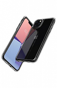 Чехлы для iPhone: Чохол Spigen для iPhone 11 Pro Quartz Hybrid, Crystal Clear (прозорий)