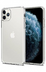 Чехлы для iPhone: Чохол Spigen для iPhone 11 Pro Max Liquid Crystal, Crystal Clear (прозорий)