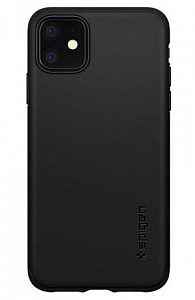 Чехлы для iPhone: Чохол Spigen для iPhone 11 Thin Fit Classic, Black (чорний)