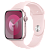 Apple Watch Series 9: Apple Watch Series 9 45mm Pink Aluminum Case with Light Pink Sport Band - S/M small