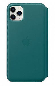 Чехлы для iPhone: Apple Leather Folio для iPhone 11 Pro (павлин)