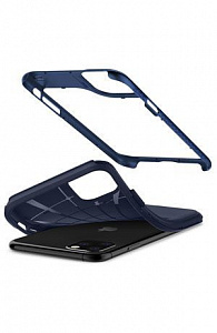 Чехлы для iPhone: Чохол Spigen для iPhone 11 Pro Hybrid NX, Navy Blue (синій)