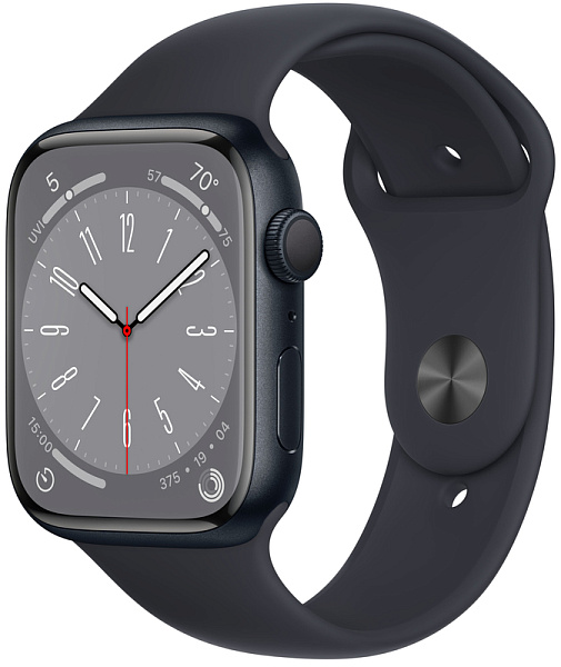 Apple Watch Series 8: Apple Watch Series 8 GPS 45mm Midnight Aluminium Case with Midnight Sport Band