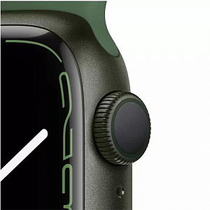 Apple Watch Series 7:  Apple Watch Series 7 41mm Green Aluminum Case with Clover Sport Band 